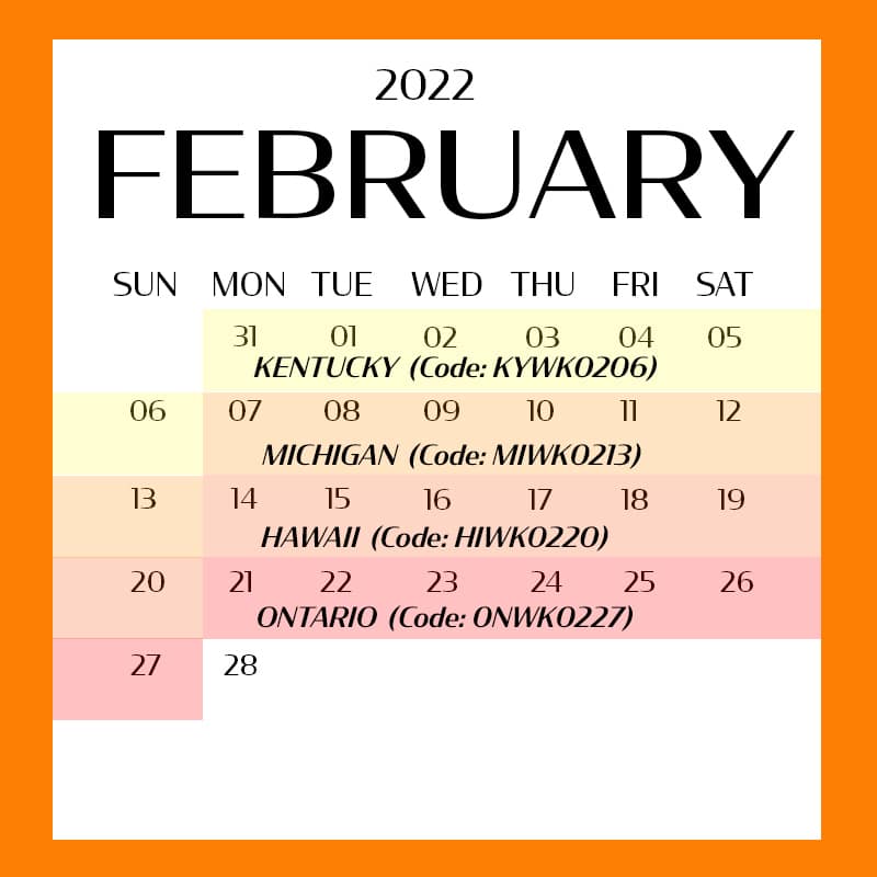 Granberg's Calendar for February